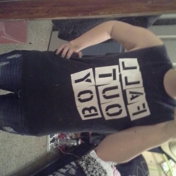 Old fall out boy top, sleeves cut off
