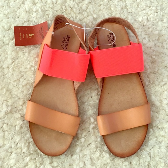 Neon pink sandals