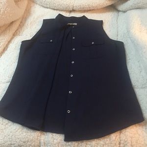 Banana Republic Sz 10 Navy blue Sleeveless Top