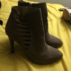 Taupe heeled boots
