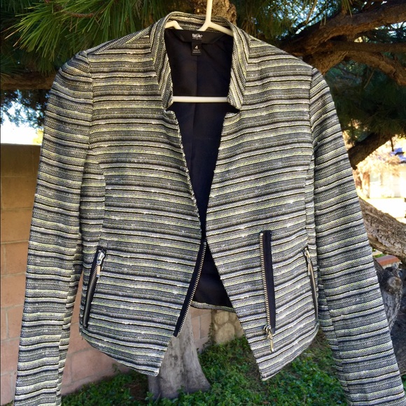 Zara Jackets & Blazers - Mossimo Striped Fitted zipper blazer