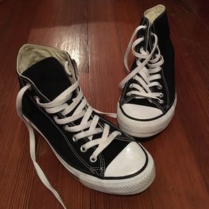 Converse black high top sneakers