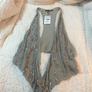 ZARA Olive/Grey Flowy Vest Sz Medium