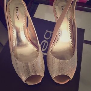 Bebe sling back heels