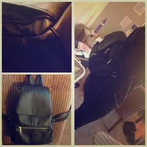 Cute black leAther bag