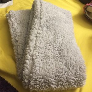Fuzzy gray scarf