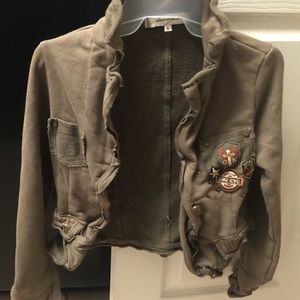 Biker affliction looking jacket. Super cute