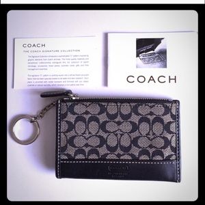 Authentic Coach Coin/ Credit Card Holder Black