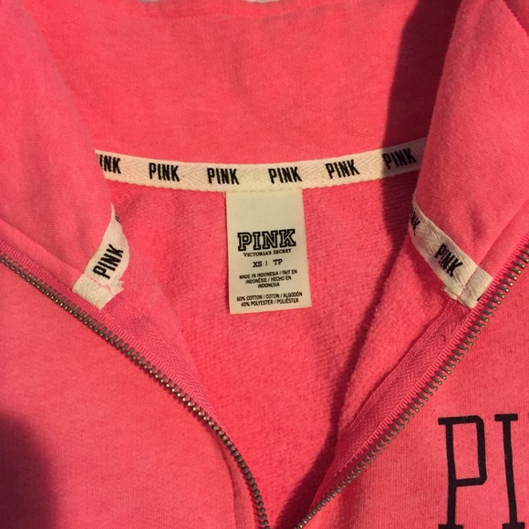 VS PINK HALF ZIP SWEATSHIRT - Picture 3 of 4