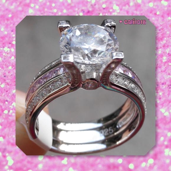 LAST 2 New Unique Design 2PC 3CT Wedding Ring Set - Picture 3 of 6