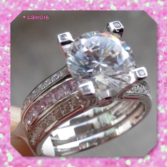 LAST 2 New Unique Design 2PC 3CT Wedding Ring Set - Picture 5 of 6