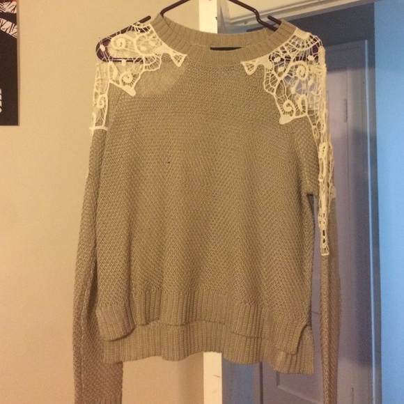 Never Been Worn Sweater with Lace Shoulders