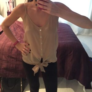 Sheer button down shirt
