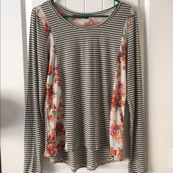 floral stripped long sleeve