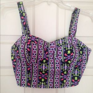 Tribal print bustier