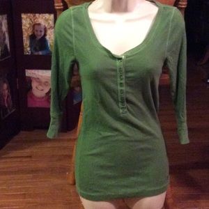 3 quarter sleeve Henley Tee