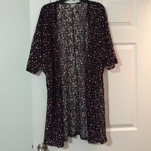 Long open front cardigan