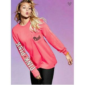 Pink Campus Long Sleeve Tee