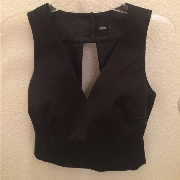 New ASOS Deep V Neck Crop Top