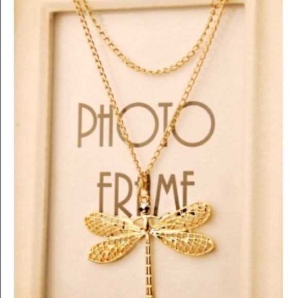 Long dragonfly necklace