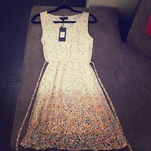 Cream and multicolored printed dress