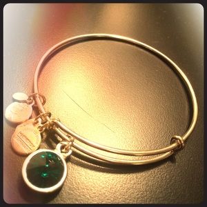ALEX AND ANI Emerald May birthstone Bangle
