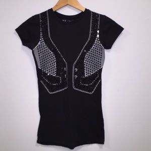 Vintage style vest t-shirt