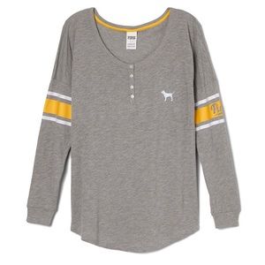 VS Pink Henley Varsity Henley