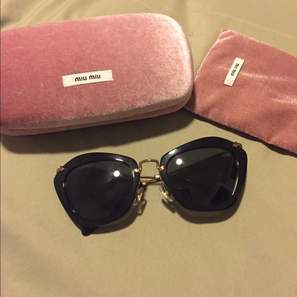 Miu min black cat eye sunglasses