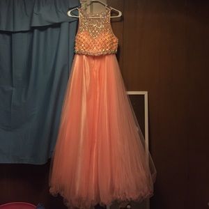 2 piece, prom dress