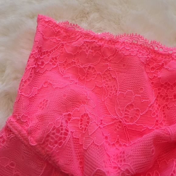 RARE VS Pink Longline Lace Bandeau - Picture 2 of 4