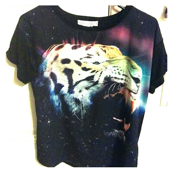 Forever 21 Galaxy Tiger shirt