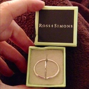 Ross - Simons sterling silver CZ criss cross Ring