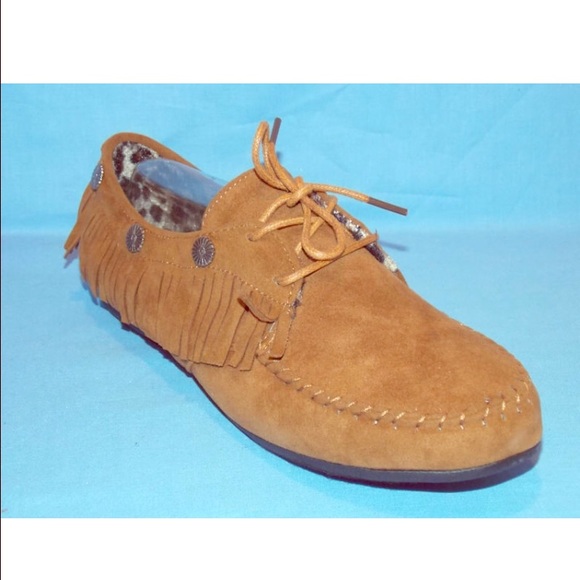 Camel, Fringe Moccasins