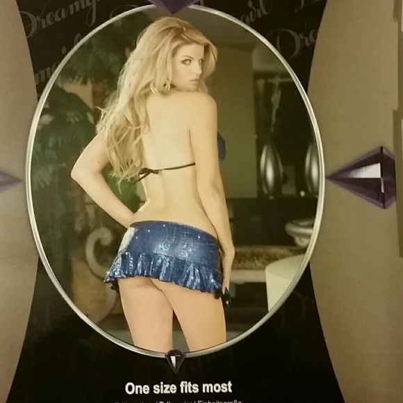 Foil Microfiber & Sequin Halter Top, Skirt & Thong - Picture 2 of 2