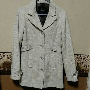 Winter white BKE Pea Coat; sz M