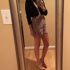 Never been worn floral print overalls.