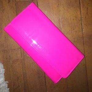 Izod patten leather neon pink wallet