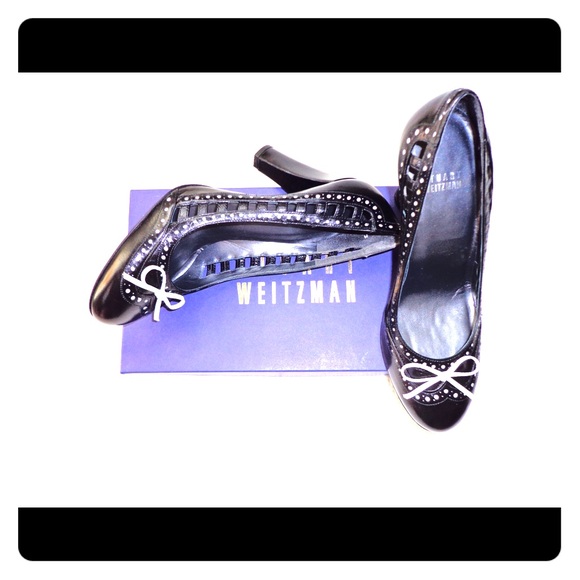 Stuart Weitzman Pumps with White Trim & Cutouts