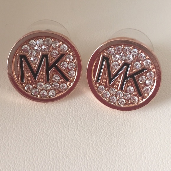 Michael Kors Jewelry - 💥FLASH SALE💥 Rose Gold MK Stud Earrings