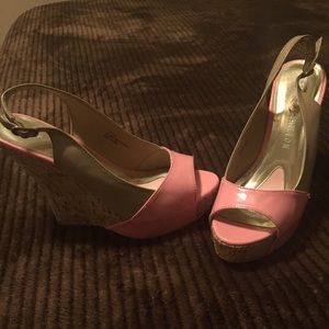 Pink/beige  PAIRS HILTON wedges