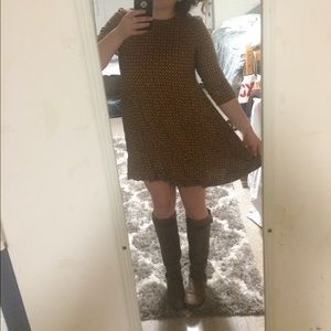 Geometric patterned flowy dress