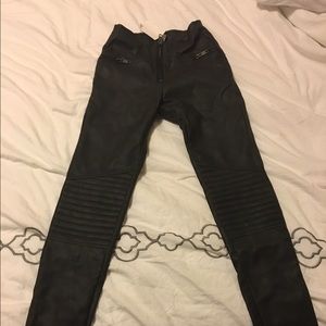 Faux leather leggings