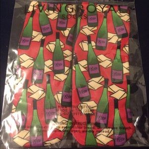 Super Classy Wine and Cheese socks