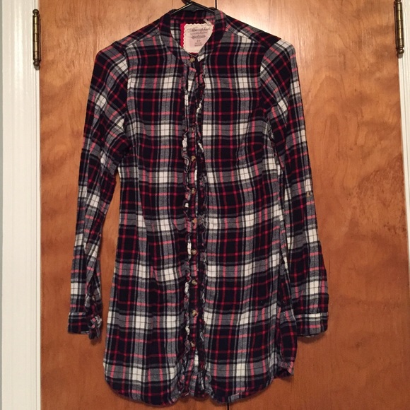Atmosphere Plaid Shirt Dress
