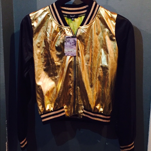 Gold bomber jacket