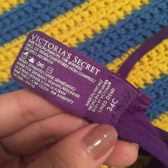 Purple Victoria's Secret Bra, 34C - Picture 2 of 2