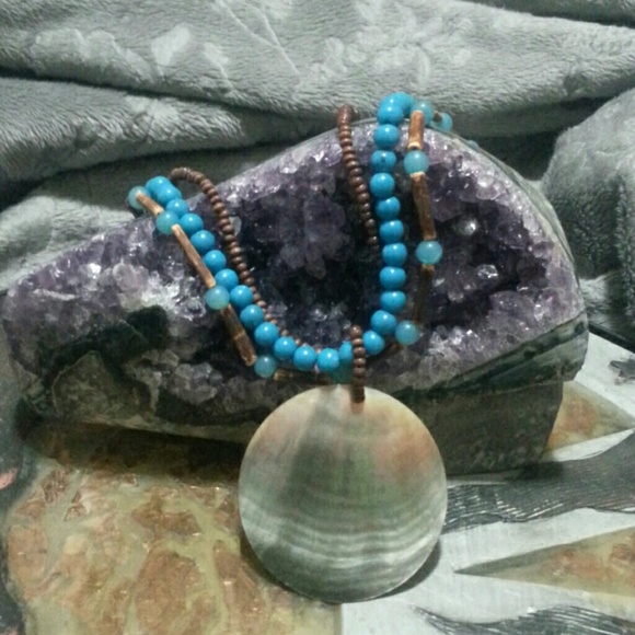 Abalony n beaded necklace