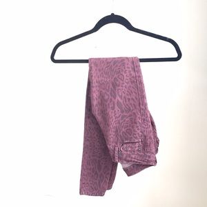 Forever 21 Jeans - Like NEW Forever21 leopard print jeans in wine Forever 21 Jeans - Like NEW Forever21 leopard print jeans in wine