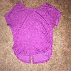 Purple split back short sleeve Lane Bryant sweater